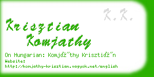 krisztian komjathy business card